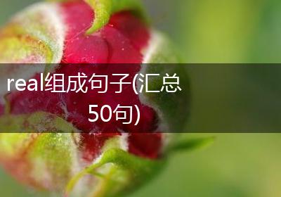 real组成句子(汇总50句)