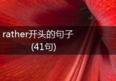rather开头的句子(41句)
