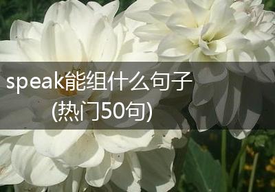speak能组什么句子(热门50句)
