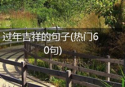 过年吉祥的句子(热门60句)
