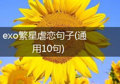 exo繁星虐恋句子(通用10句)
