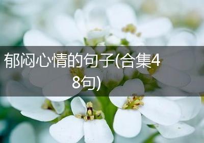 郁闷心情的句子(合集48句)