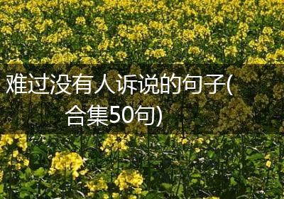 难过没有人诉说的句子(合集50句)