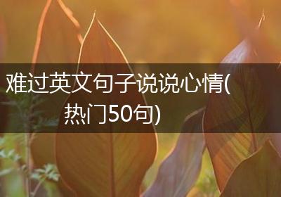 难过英文句子说说心情(热门50句)