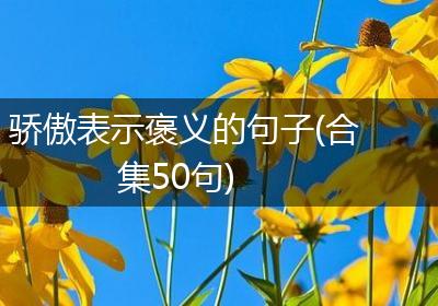 骄傲表示褒义的句子(合集50句)