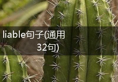 liable句子(通用32句)
