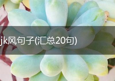 jk风句子(汇总20句)