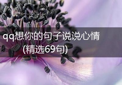 qq想你的句子说说心情(精选69句)