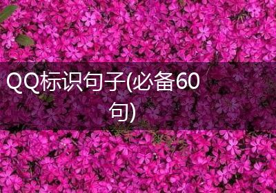 QQ标识句子(必备60句)