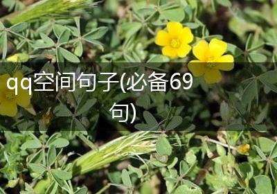 qq空间句子(必备69句)