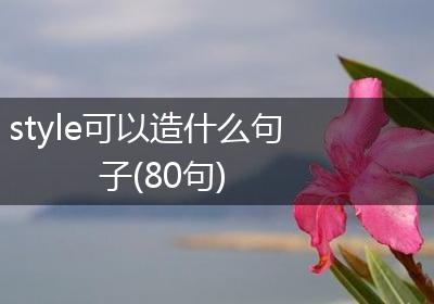 style可以造什么句子(80句)