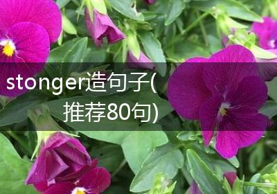 stonger造句子(推荐80句)