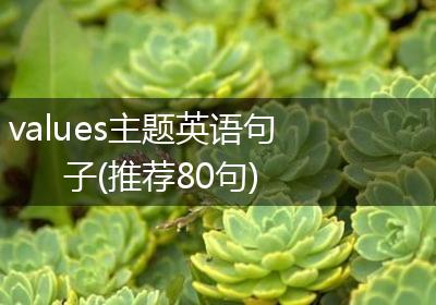 values主题英语句子(推荐80句)