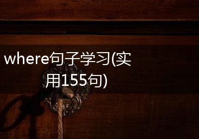 where句子学习(实用155句)