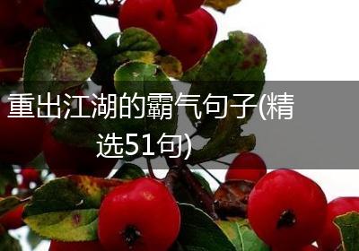 重出江湖的霸气句子(精选51句)