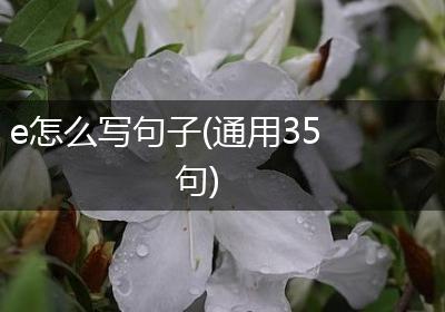 e怎么写句子(通用35句)