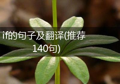 if的句子及翻译(推荐140句)
