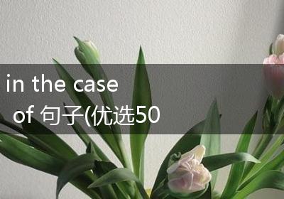 in the case of 句子(优选50句)