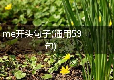 me开头句子(通用59句)