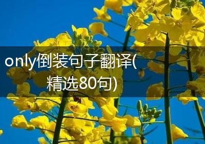 only倒装句子翻译(精选80句)