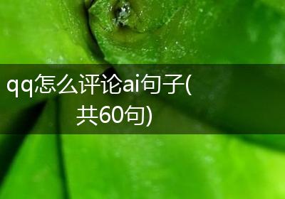 qq怎么评论ai句子(共60句)