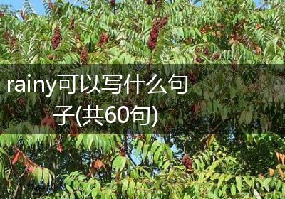 rainy可以写什么句子(共60句)