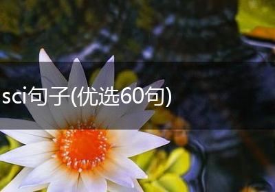 sci句子(优选60句)