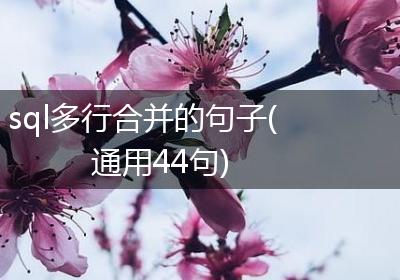 sql多行合并的句子(通用44句)