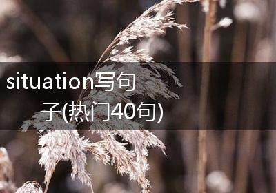 situation写句子(热门40句)