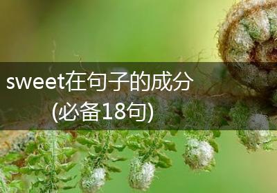 sweet在句子的成分(必备18句)