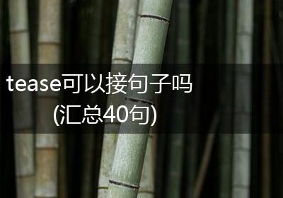 tease可以接句子吗(汇总40句)