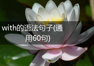 with的语法句子(通用60句)