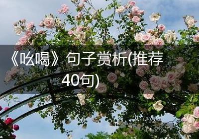 《吆喝》句子赏析(推荐40句)