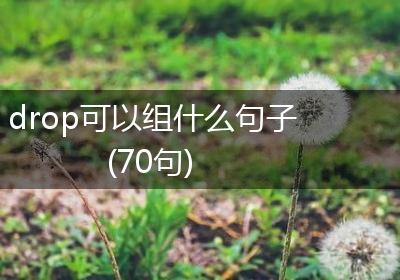 drop可以组什么句子(70句)