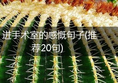 进手术室的感慨句子(推荐20句)