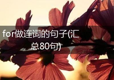 for做连词的句子(汇总80句)
