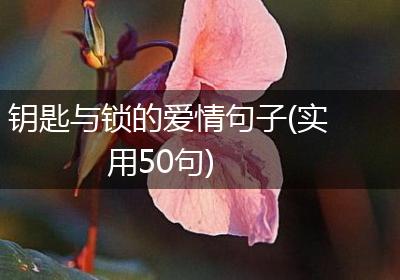 钥匙与锁的爱情句子(实用50句)