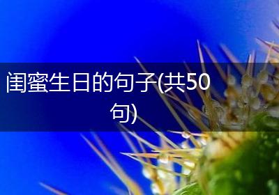 闺蜜生日的句子(共50句)