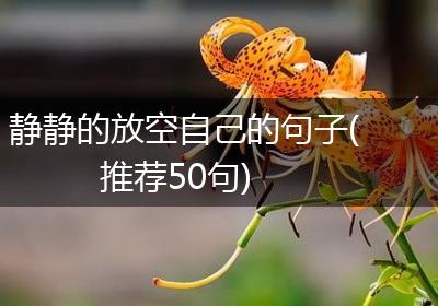 静静的放空自己的句子(推荐50句)