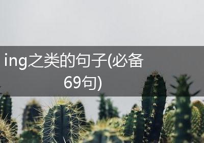 ing之类的句子(必备69句)