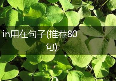 in用在句子(推荐80句)