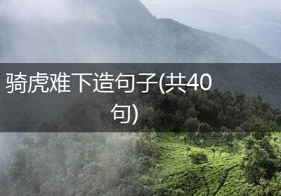 骑虎难下造句子(共40句)