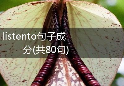 listento句子成分(共80句)