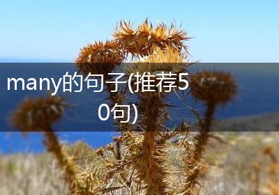 many的句子(推荐50句)