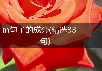 m句子的成分(精选33句)