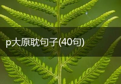 p大原耽句子(40句)