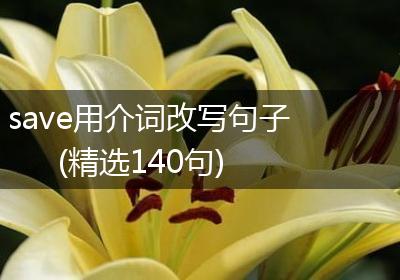 save用介词改写句子(精选140句)