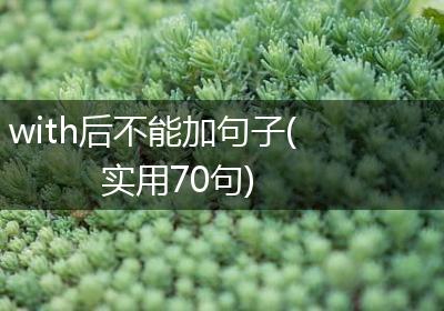 with后不能加句子(实用70句)