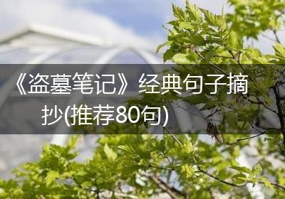 《盗墓笔记》经典句子摘抄(推荐80句)