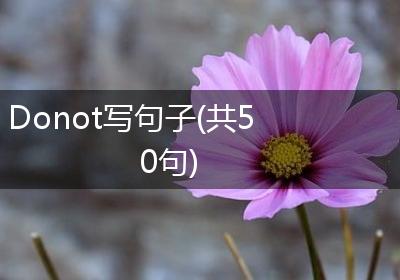 Donot写句子(共50句)